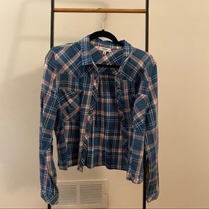 Kensie Button Down Plaid -M